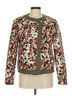 Something Navy 100% Cotton Floral Brown Ivory Jacket Size M - photo 1