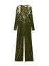 Mango Solid Green Jumpsuit Size S - photo 1