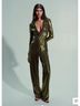 Mango Solid Green Jumpsuit Size S - photo 7