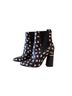 3.1 Phillip Lim Floral Black Pink Ankle Boots Size EU 36.5 - photo 1