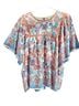 Flying Tomato 100% Polyester Floral Multi Color Short Sleeve Blouse Size S - photo 1