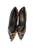 Stuart Weitzman 100% Calf Hair Leopard Print Brown Black Heels Size 8 1/2 - photo 1