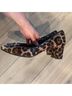 Stuart Weitzman 100% Calf Hair Leopard Print Brown Black Heels Size 8 1/2 - photo 6