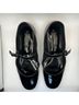 Larroudé 100% Leather Black Flats Size 5 - photo 5