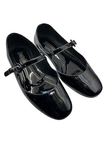 Larroudé Blair Patent Black Leather Mary Jane Flats Flats (view 1)