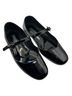 Larroudé 100% Leather Black Flats Size 5 - photo 1