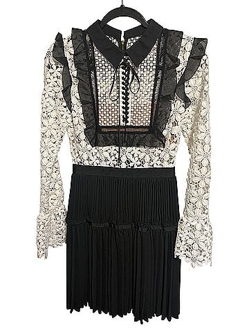 Self-Portrait Adeline Guipure Lace Dress Cocktail Dress (view 1)