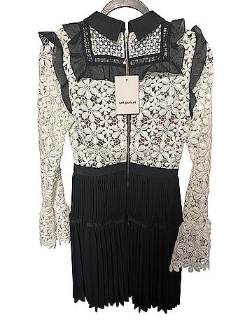 Self-Portrait Adeline Guipure Lace Dress Cocktail Dress (view 2)