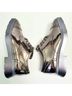 Stuart Weitzman Solid Silver Gray Flats Size 6 - photo 4