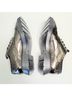 Stuart Weitzman Solid Silver Gray Flats Size 6 - photo 5
