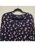 Lane Bryant Print Blue Pink Long Sleeve Blouse Size 14 - photo 5