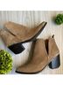 Jeffrey Campbell 100% Suede Snake Print Tan Ankle Boots Size 8 - photo 6