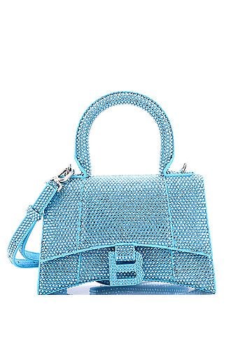 Balenciaga Hourglass Top Handle Bag Suede with Crystals XS (view 1)