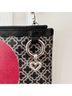 Brighton 100% Other Jacquard Black Red Crossbody Bag One size - photo 5