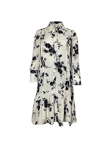 Erdem Erdem Floral Mini Dress in White Viscose (view 1)