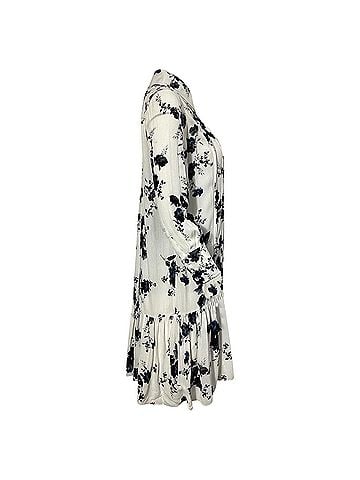Erdem Erdem Floral Mini Dress in White Viscose (view 2)