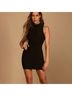 Lulus 95% Polyester 5% Spandex 100% Polyester Black Casual Dress Size L - photo 4
