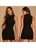 Lulus 95% Polyester 5% Spandex 100% Polyester Black Casual Dress Size L - photo 3