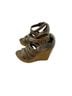 Tory Burch 100% Leather Snake Print Brown Wedges Size 8 1/2 - photo 3