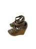 Tory Burch 100% Leather Snake Print Brown Wedges Size 8 1/2 - photo 1