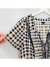 Torrid 100% Rayon Plaid Black White Yellow Casual Dress Size 2X - photo 5