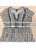 Torrid 100% Rayon Plaid Black White Yellow Casual Dress Size 2X - photo 10