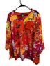 MULTIPLES 100% Polyester 100% Polyester Print Multi Color Blouse Size 1X - photo 1