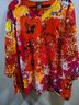 MULTIPLES 100% Polyester 100% Polyester Print Multi Color Blouse Size 1X - photo 5