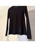 W by Worth Solid Black Long Sleeve Top Size P (petite) - photo 4