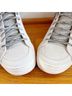 P448 100% Leather Solid White Pink Sneakers Size 7 - photo 5
