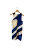 Milly 90% Polyester 10% Elastane 100% Polyester Print Blue White Black Cocktail Dress Size 8 - photo 2