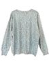 L.L.Bean 100% Supima Cotton Paisley Blue Purple Cardigan Size 1X - photo 2