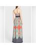 Eliza J 100% Polyester Floral Stripes Multi Color Cocktail Dress Size 4 - photo 4