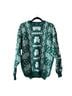 Blarney Castle Designs 100% Wool Graphic Floral Green White Wool Sweater Size L - photo 1