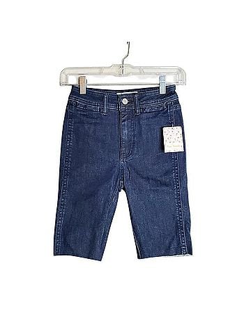Free People So Chic Denim Cutoff Bermuda Biker Shorts Denim Shorts (view 1)