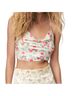 Zara 100% Polyester Floral Pink Green Tank Top Size M - photo 1