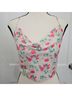 Zara 100% Polyester Floral Pink Green Tank Top Size M - photo 4