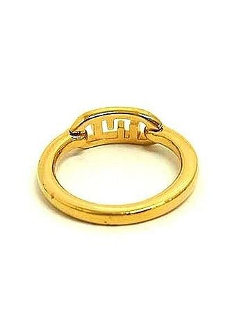 Fendi FENDI ring, Orochika design, gold metal, women's, FF (view 2)