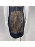 Michael Kors Animal Print Black Burgundy Cocktail Dress Size 8 - photo 6