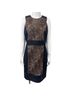 Michael Kors Animal Print Black Burgundy Cocktail Dress Size 8 - photo 1