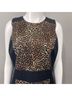 Michael Kors Animal Print Black Burgundy Cocktail Dress Size 8 - photo 7