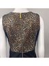 Michael Kors Animal Print Black Burgundy Cocktail Dress Size 8 - photo 4