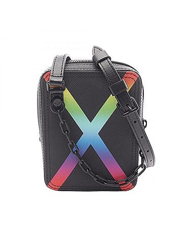 Louis Vuitton Louis Vuitton Danube Messenger Shoulder Bag Handbag Leather Taiga Men's Black M30332 (view 1)
