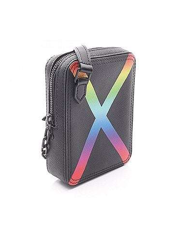 Louis Vuitton Louis Vuitton Danube Messenger Shoulder Bag Handbag Leather Taiga Men's Black M30332 (view 2)