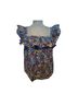 Ann Taylor Floral Multi Color Short Sleeve Blouse Size L - photo 1