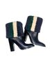 Tory Burch Color Block Blue Green White Boots Size 7 - photo 10