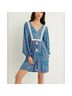Anthropologie Paisley Blue White Romper Size M - photo 3