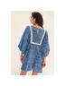 Anthropologie Paisley Blue White Romper Size M - photo 9