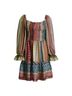 Nordstrom 100% Polyester 4% Spandex Chevron-herringbone Multi Color Casual Dress Size XS - photo 1
