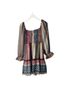 Nordstrom 100% Polyester 4% Spandex Chevron-herringbone Multi Color Casual Dress Size XS - photo 2